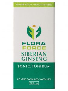 flora force siberian ginseng capsules box